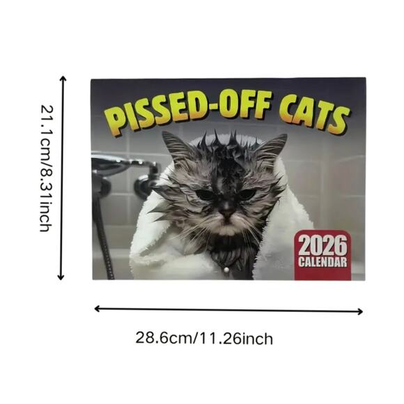 2026 Pissed Off Cats Calendar Funny - Picture 8 of 8